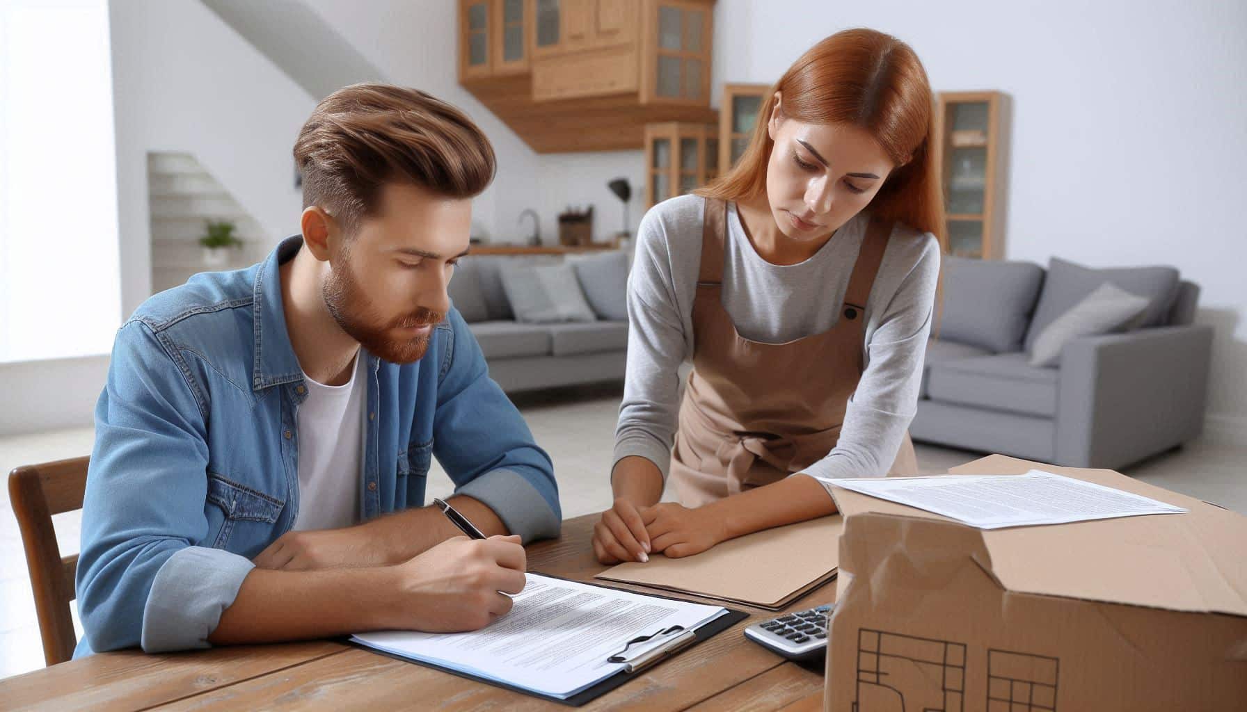 Tenant reviewing safety certificates in a London flat