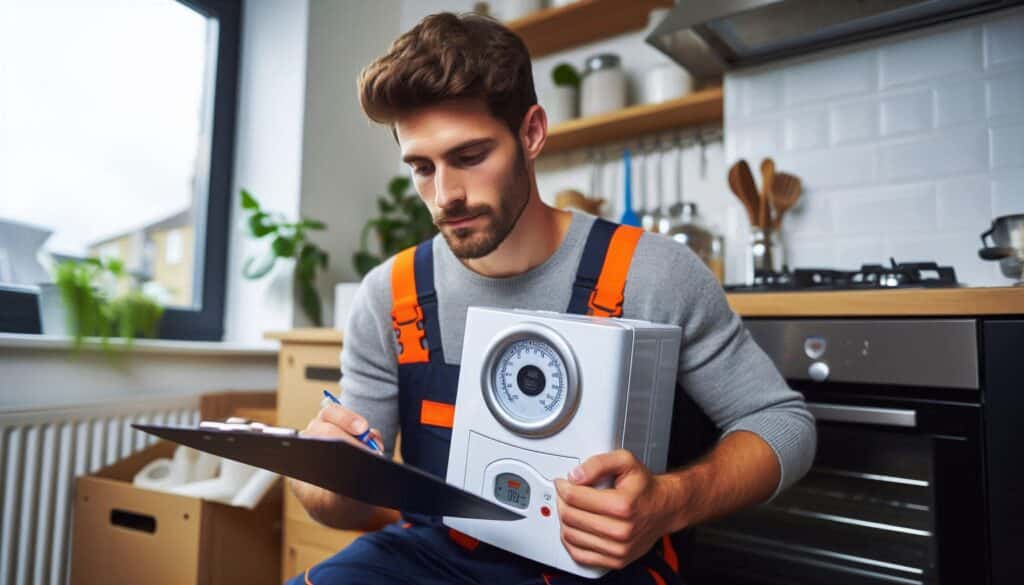 Visual checklist used during boiler servicing in London