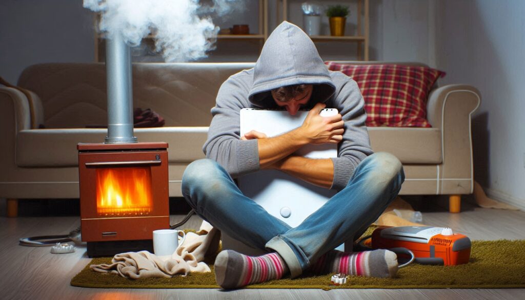 Carbon monoxide alarm triggered due to gas safety warning in a London home