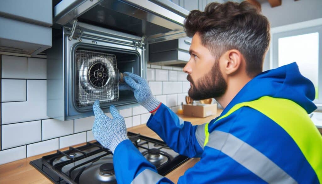 Replacing a dirty filter on a cooker ventilation hood