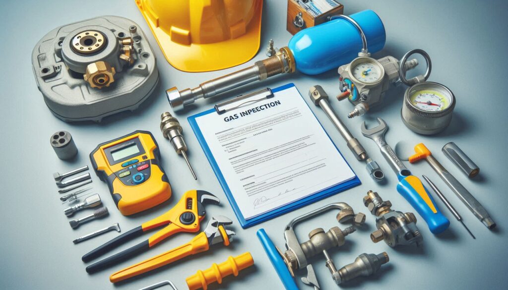 Folder of landlord certificates including Gas Safety and EICR shown to tenant