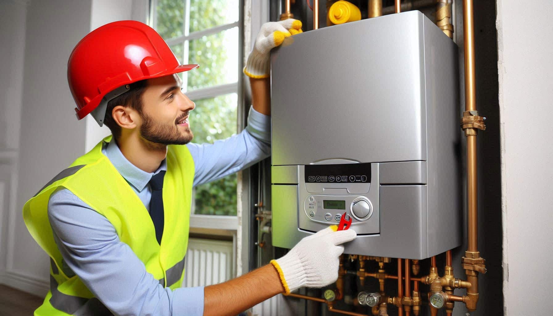 Engineer performing boiler service vs repair in a London home