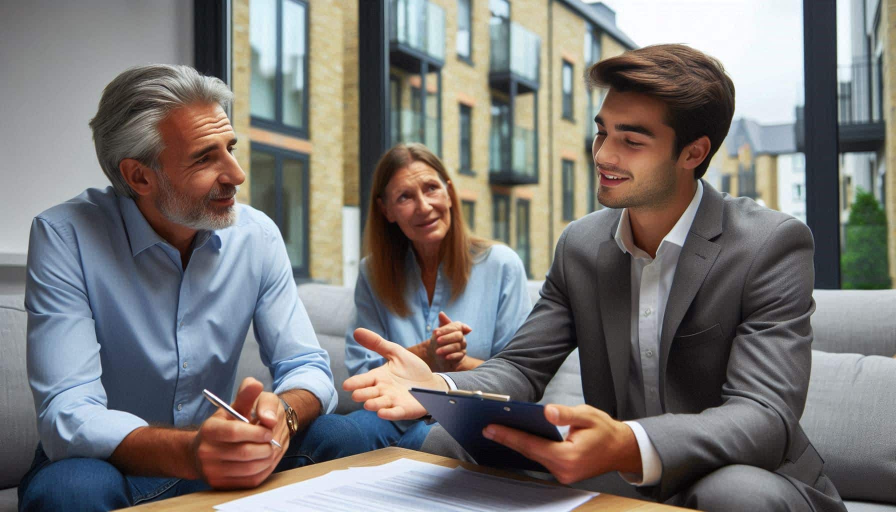Landlord explaining tenant access laws UK before a safety inspection in London
