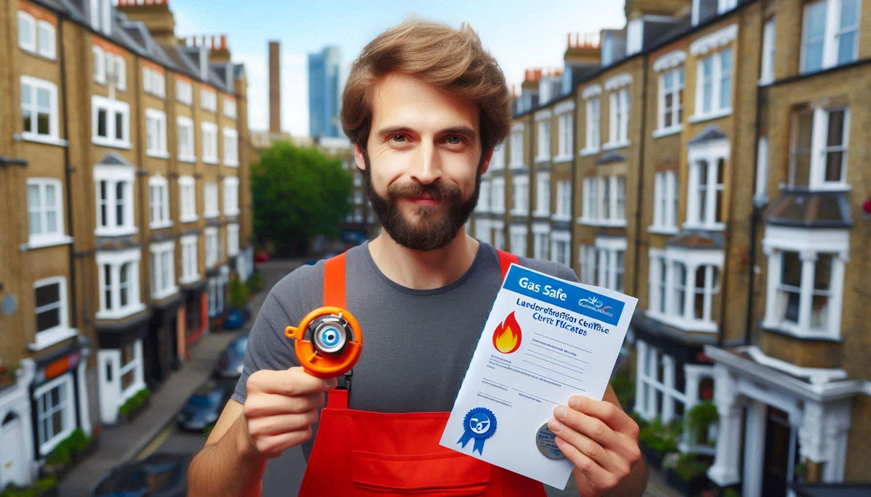 London landlord answering tenant safety questions during inspection