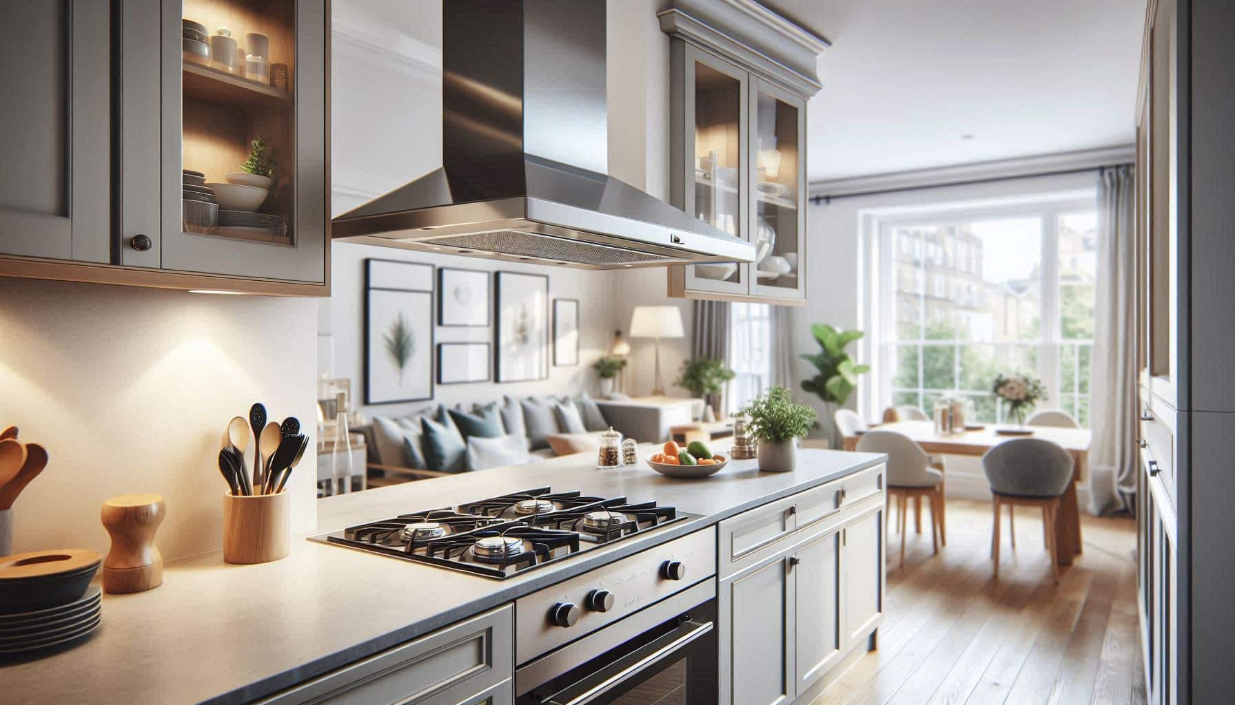 Compact cooker options installed in a small London flat kitchen