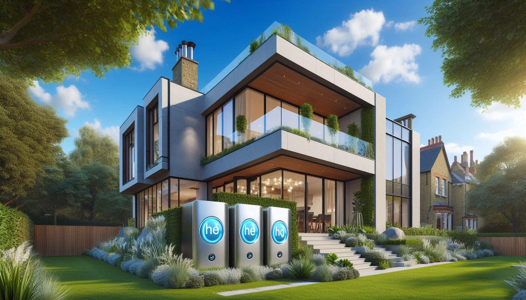 Modern London home using hydrogen-ready boilers for the eco gas transition London requires