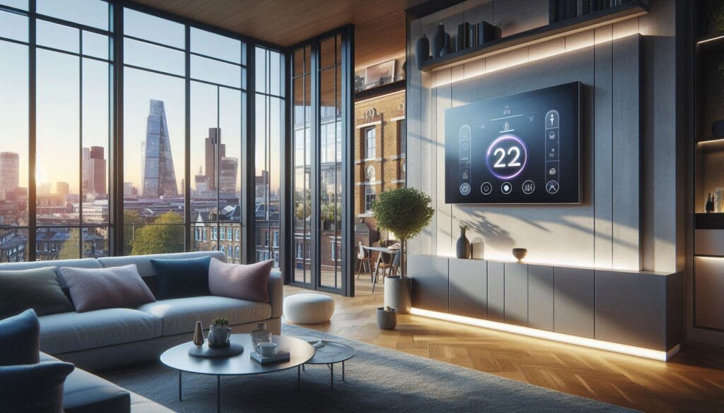 London home using smart thermostat integration to achieve better energy control London.